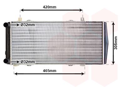 VAN WEZEL Radiaator,mootorijahutus 76002004